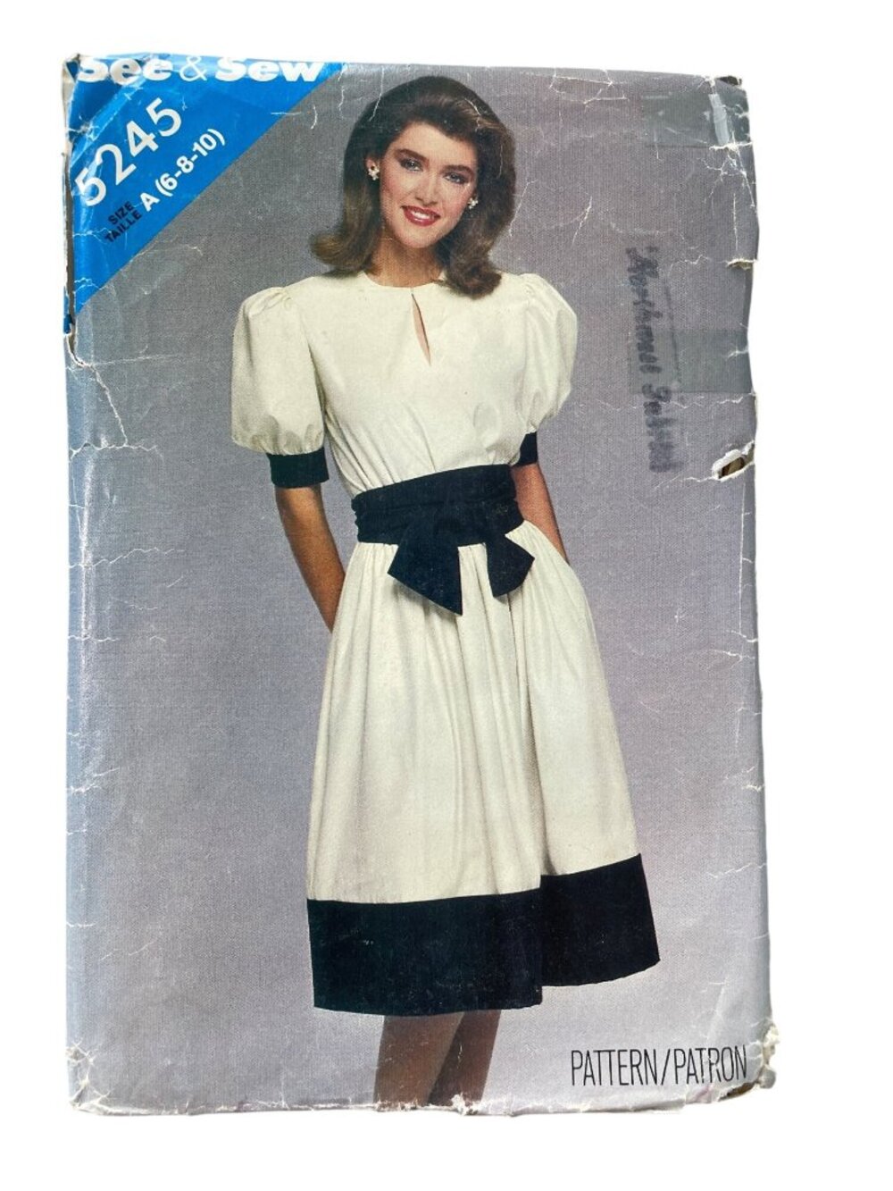 Vintage Butterick 5245 Sewing Pattern Sizes 6-8-10 See & Sew Miss Dress Sash CUT